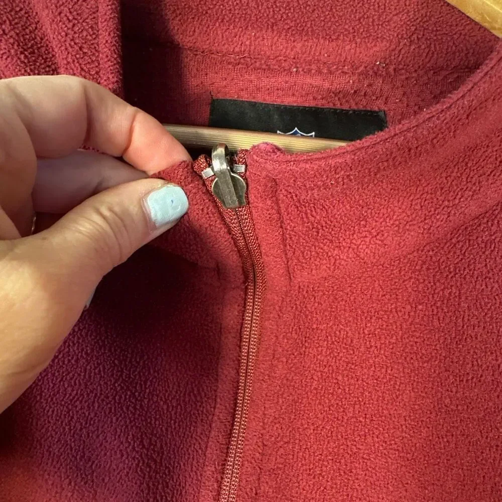 Washington Redskins Fleece Jacket‎ Medium Mens Burgundy Full Zip Pockets NFL